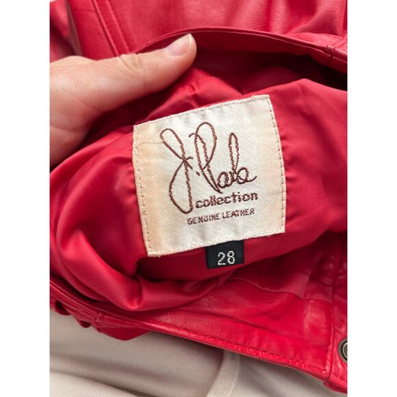 Vintage J. Park Collection Red Genuine Leather Pants - Picture 9 of 10